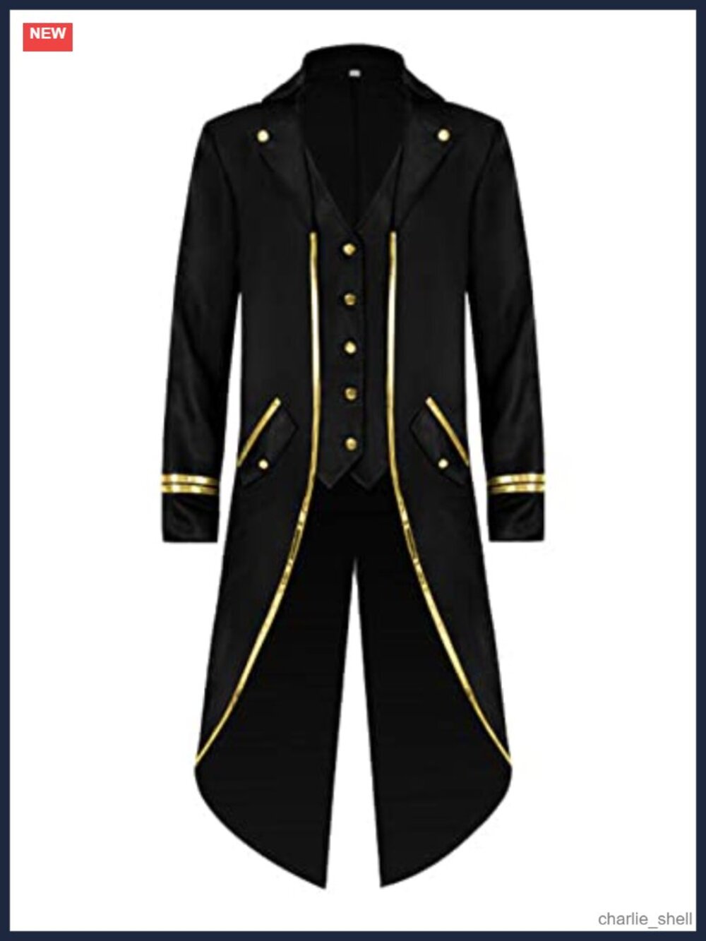Men's Steampunk Gothic Victorian Tailcoat Jacket Halloween Costume